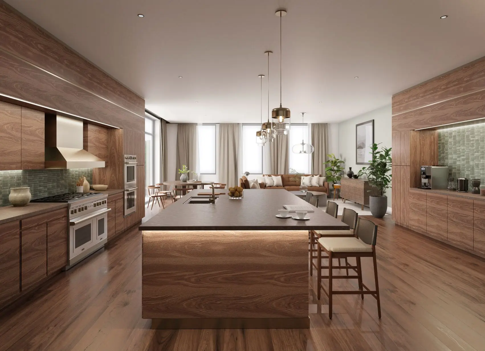 Interior rendering of a luxury residence
