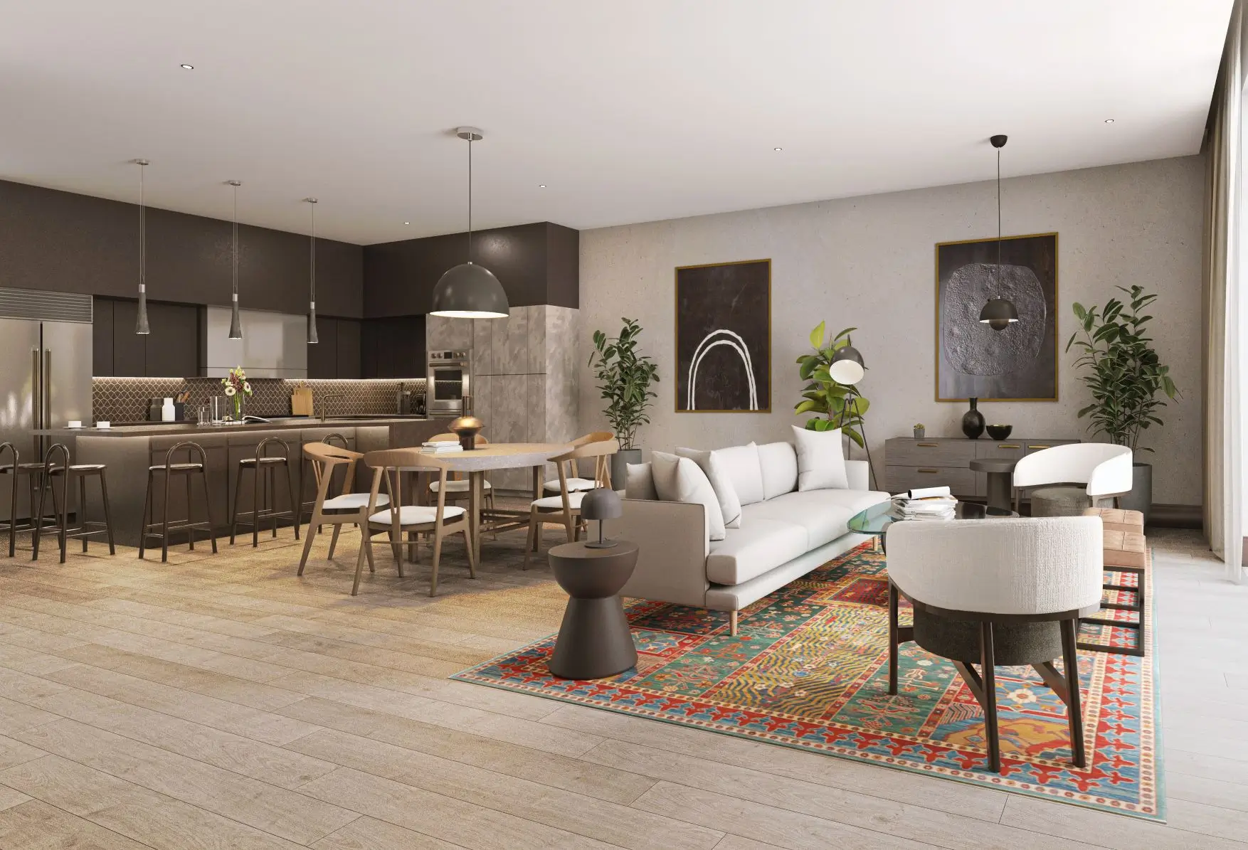 Interior rendering of a luxury residence