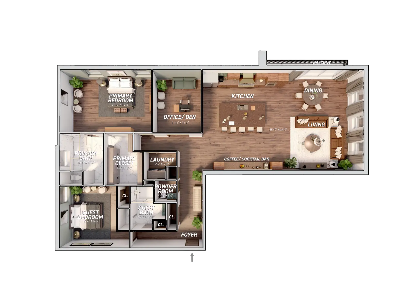 Floor Plan for Residence One