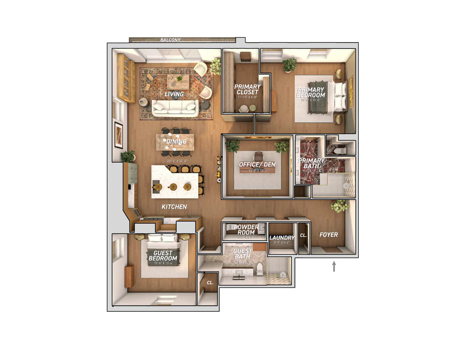 Floor Plan for Residence Three